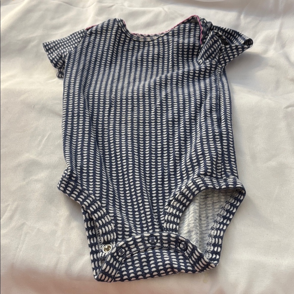 Carter's Navy and White Kids Bodysuit 6 months